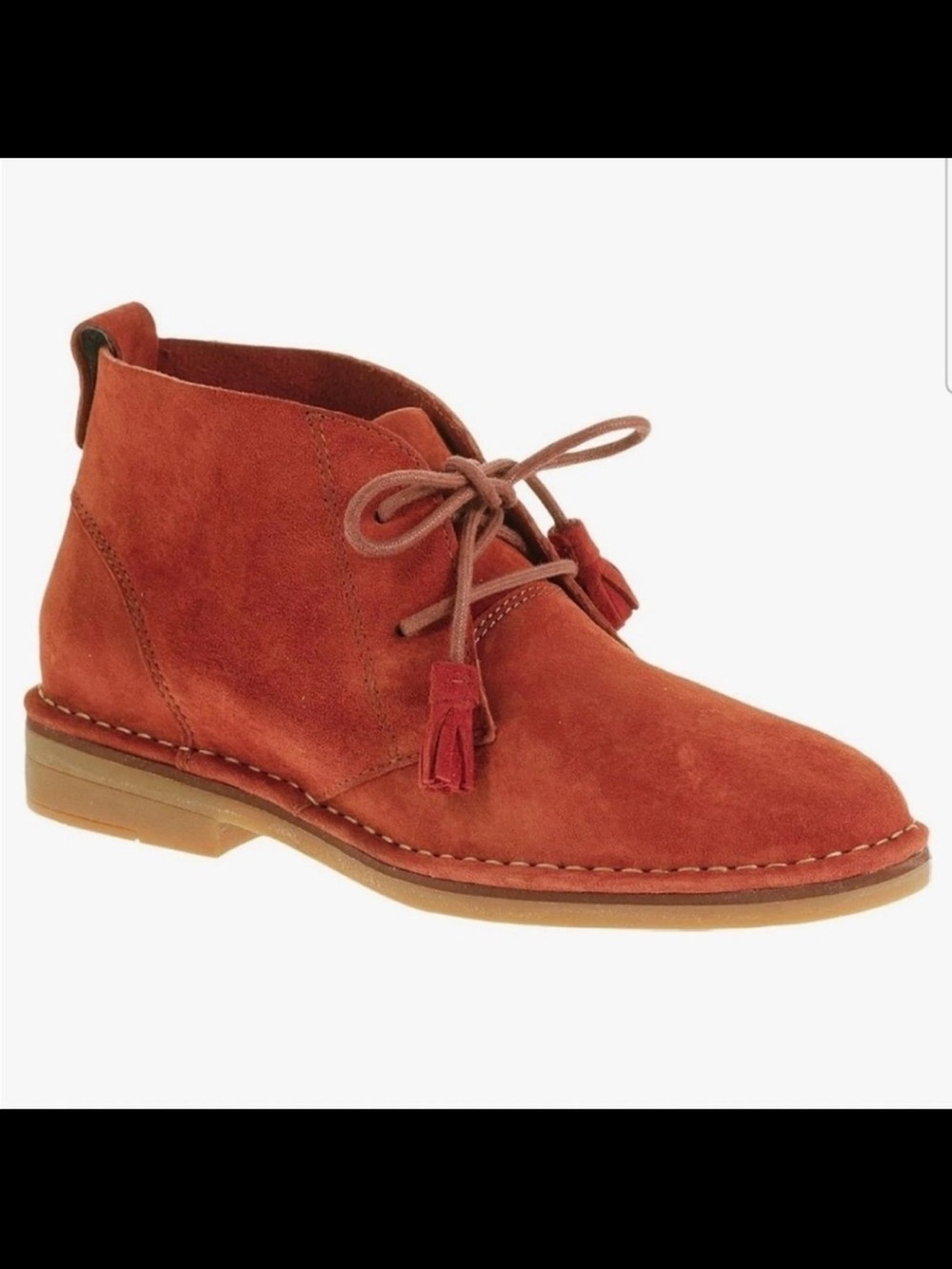 Hush Puppies Cyra Catelyn Suede Chukka Boots Booties Hippie Boho Rust Orange 7.5